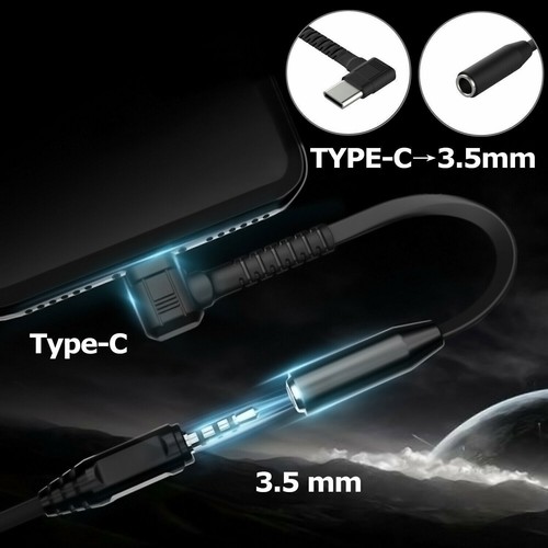 USB-C Type C to 3.5 mm AUX Headphone Jack Adapter for Samsung Galaxy S21 S20 - Picture 10 of 12