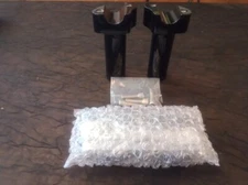 Bikers Choice - 405184 - Fat Risers with Top Clamps,4in. High - Black~ 40-5184