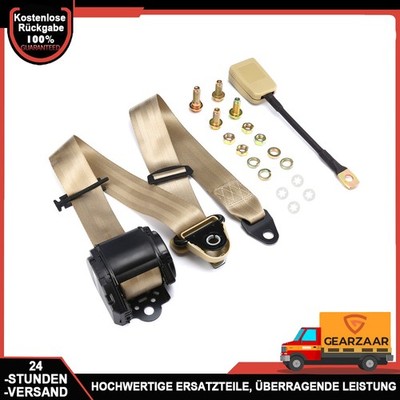 Auto Sicherheitsgurt 3 Punkt Universal Anschnallgurt Beige mit E Prüfung 373cm