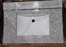 MarCraft Vista 31" x 22.5" Granite Single Rectangle Vanity Top WhiteBasin 1Aisle