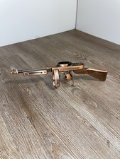 Vtg Thompson Copper Tommy Gun Replica Lighter Holder Table Art - No Lighter