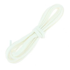 Les Lacets Français. Lacets plats et fins. 5mm, Coton. Blanc.  - 