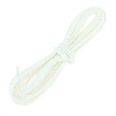 Les Lacets Français. Schnürsenkel flach und fein. 5mm, Baumwolle. Weiß.  - 