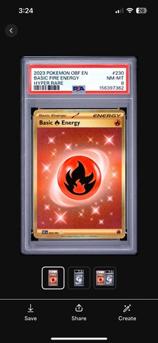 Basic Fire Energy graded PSA 8 for sale on eBay