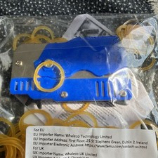 Mini Metal Burst Collapsible Rubber Band Gun Toy, With 60Pcs Safe Children Toy