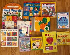 12 Baby & Toddler Books & Learning Cards Baby Einstein & Alphabet & Peek A Boo