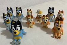 Lot of 10 Bluey and Friends Family Figures Toys Cake Toppers Bingo Mom Dad
