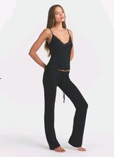 Skims Sleep Lace Cami And Pant Set In Onyx In Small Brand New With Tags