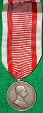WWI Austria Austrian Military Bravery Medal Silver Grade Der Tapferkeit + ribbon