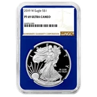2019-W Proof $1 American Silver Eagle NGC PF69UC Brown Label Blue Core