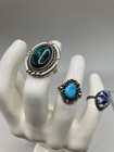 Vintage Native American Southwest Sterling Silver Jewelry Lot Turquoise Zuni — photo 2
