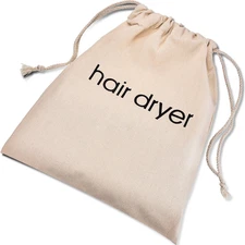 Hair Dryer Bags Drawstring Bag Container Hairdryer Bag, 11.8 by 13.8 Inch (Cotto