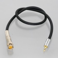 Extension Cable Unbalanced Leads L-2T2S 3.5mm stereo TRS to BNC plug 75ohm Audio