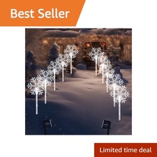 ILLUMINEW Snowflake Pathway Lights 10PCS Snowflake-Cool White
