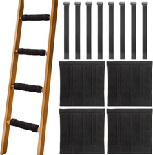 4 Pcs Bunk Bed Ladder Pads,With 8 Adjustable Hook Loop Straps,Bunk Bed Ladder