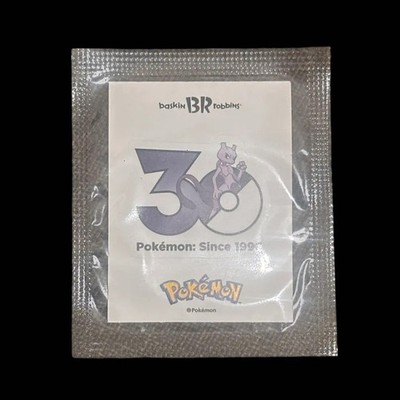 Pokemon 30th Anniversary Korea Limited Mewtwo Sticker Baskin Robbins