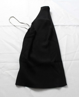 Mango Women's One Shoulder Asymmetrical Ribbed Knit Top AC2 Black Small NWT