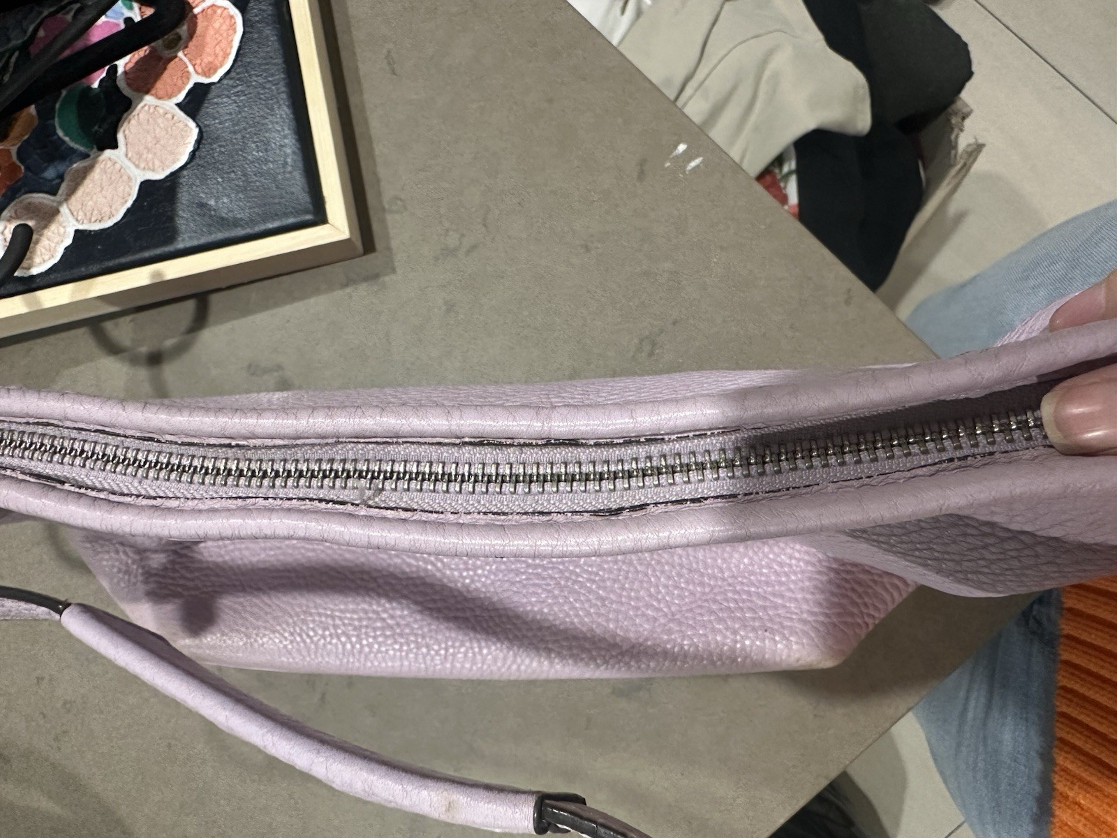 Vintage Coach Sarah Hobo Bag F13094 Lavender Leather Y2K image 5