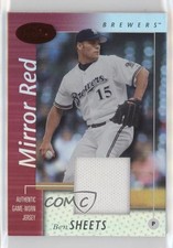 2002 Leaf Certified Mirror Red Materials 56/150 Ben Sheets #5 5x0