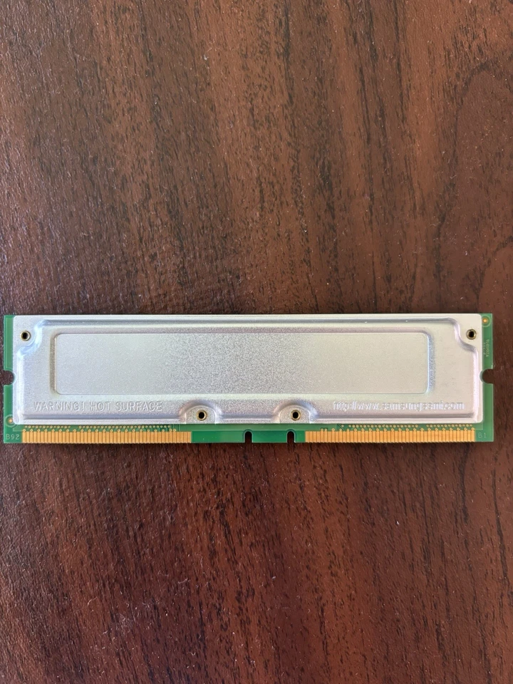 Samsung 512MB 800-45 PC800 ECC RIMM RDRAM Memory MR18R162GAF0-CK8 HP 1818-8458 - Image 4 of 4
