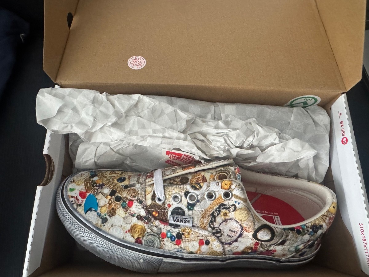 Size 8.5 Supreme x Mike Kelley x Vans Era White | eBay
