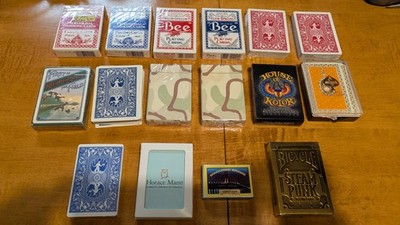16 Playing Card Deck Lot Bee Bicycle Steampunk House of Kards Magic Poker Cards