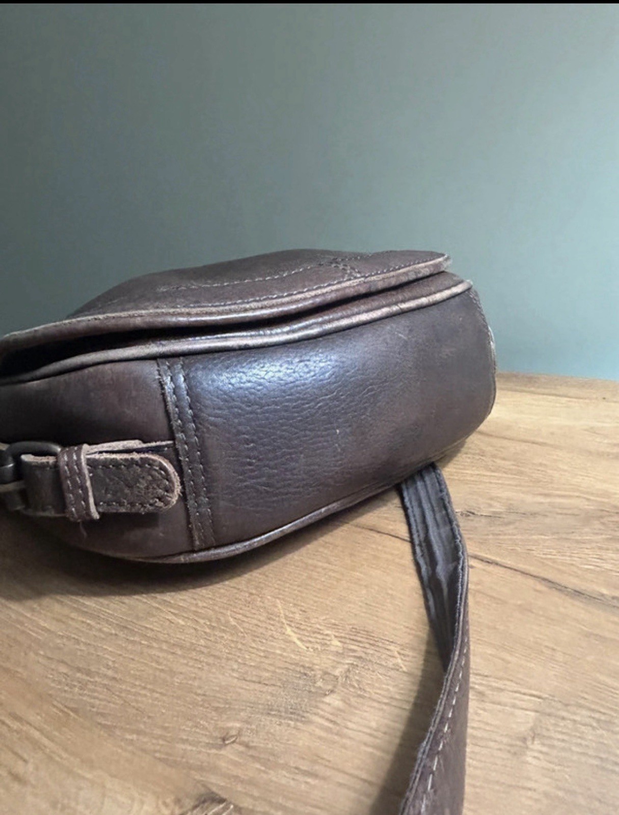 Fatface Brown Leather Saddle Bag Cross Body Bag R139 image 9