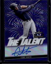 2020 Leaf Valiant #TT-CM3 Coby Mayo The Talent Autographs Purple #/25