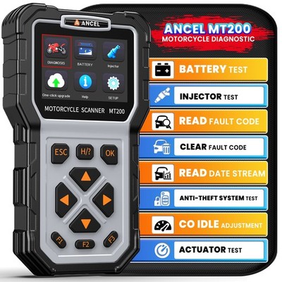 ANCEL MT200 ATV UTV Motorcycle Diagnostic Tool Motor Scan Anti-theft System Test