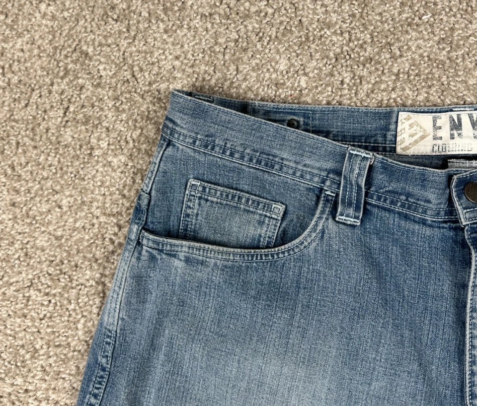 Pantalones Cortos De Colección Enyce Jean Para Hombres 38 Azul Denim Sueltos Y2K Hip Hop Ropa de Calle Patín Foto 3 de 4