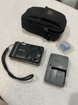 Sony Cyber-shot DSC-H55 14.1MP 10x Zoom Digital Camera w Case Charger SD Tested