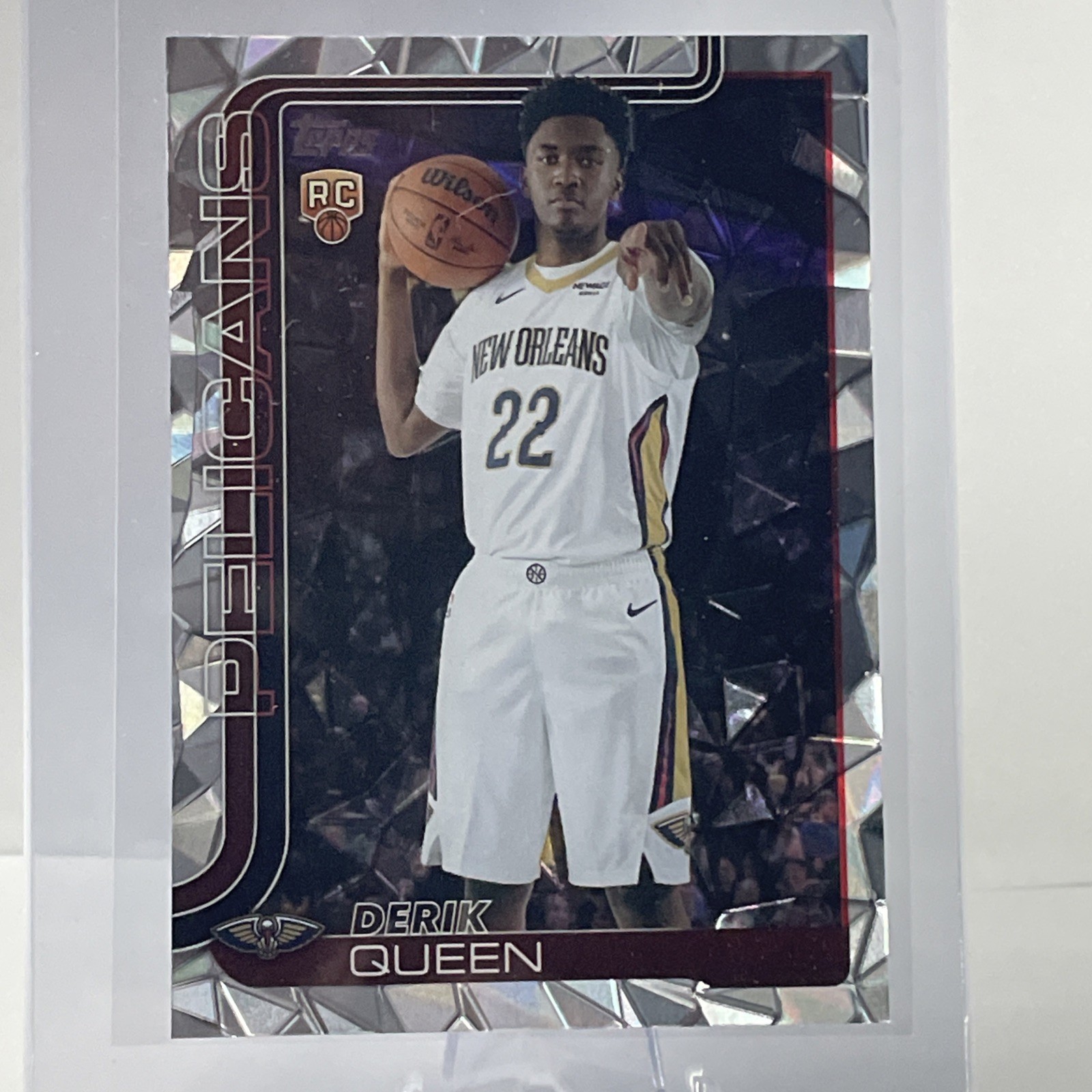 Derik Queen #213 (RC) - 2025-26 Topps Basketball - Diamante Foil - Pelicans