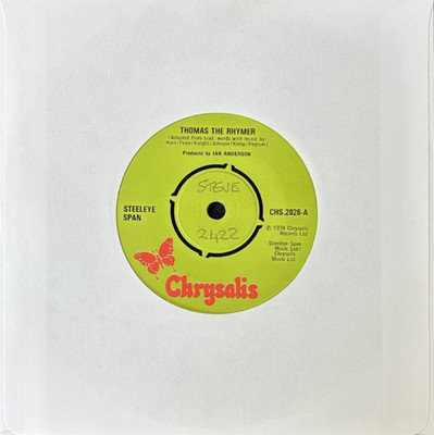 STEELEYE SPAN 'THOMAS THE RHYMER' 7'' SINGLE CHRYSALIS CHS2026 1974 UK FIRST