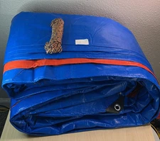 Waterproof Tarpaulin, Heavy Duty Tarp Sheet Double-Sided Coating 26.2 x 39.3 Ft