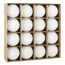 16 Pcs Velvet Christmas Ornaments Set, 3.15 Inch White Velvet Ornaments for C...