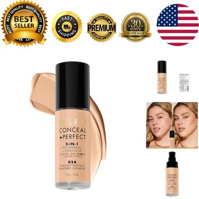 Creamy Natural 2-in-1 Concealer & Foundation - Full Coverage for All Skin Types