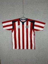 Vintage Alexis Soccer Chivas Guadalajara Jersey Red White Striped L Mens