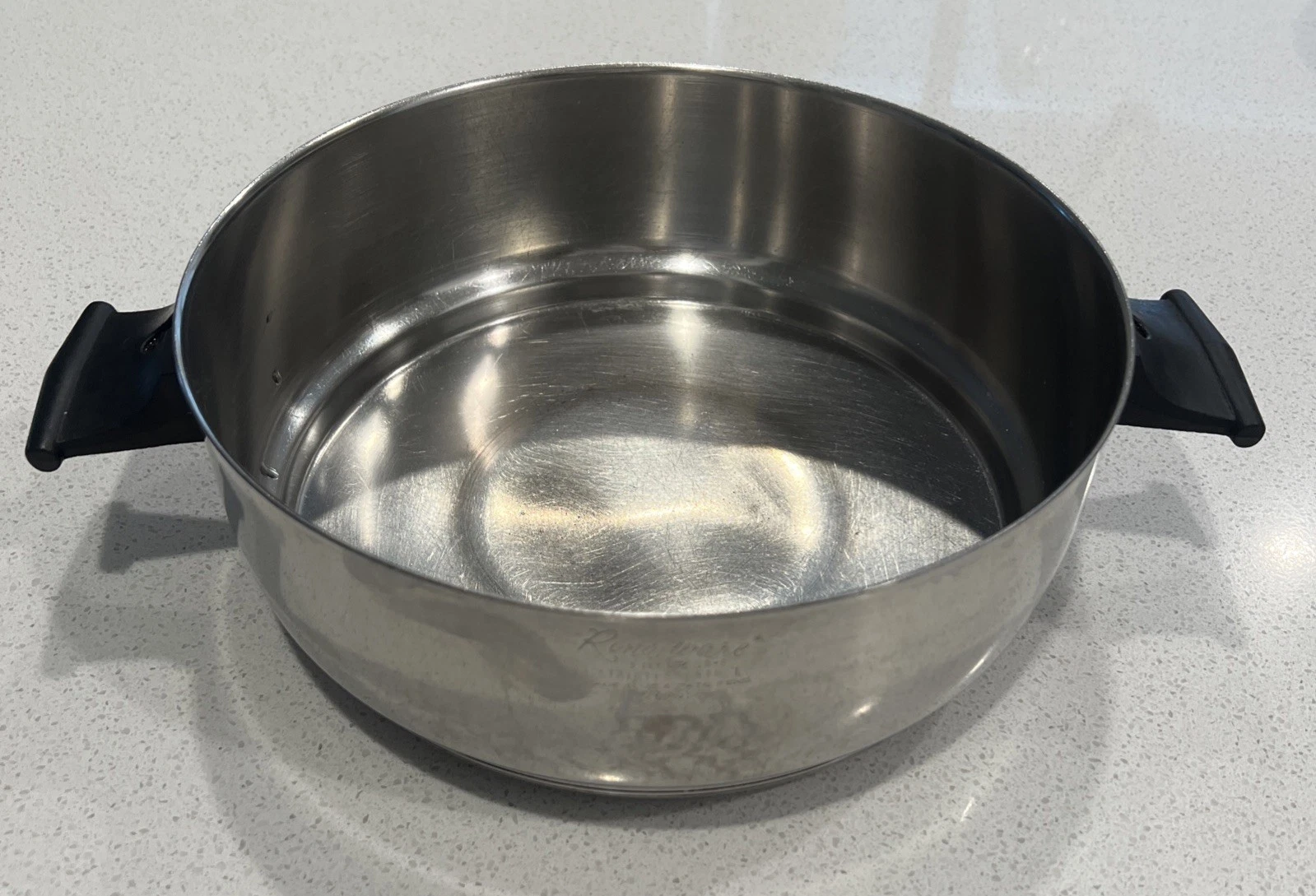 Vintage Rena Ware 18-8 Stainless Steel 3 Ply 4 QT Pan Pot Handle. No Lid