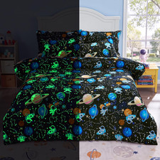 Kids Full Comforter Set for Boys, 7 Pieces Full Bedding Set for Kids, Glow in th