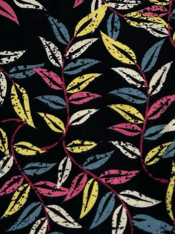 Leggings LuLaRoe OS Talla Única Otoño Otoño Floral NEGRO ROSA AZUL Vines Envío Rápido Foto 2 de 4