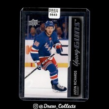 2021-22 Upper Deck #480 Justin Richards New York Rangers Young Guns