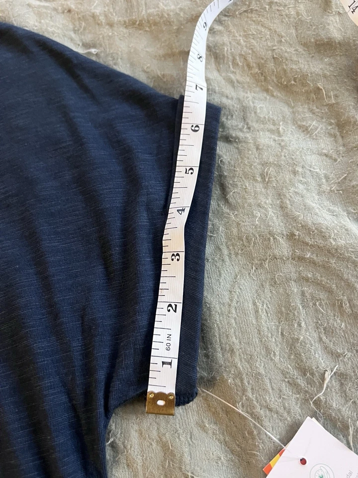 C C California Women’s V-Neck Blue T-Shirt NWT Casual Minimalist Loungewear - Image 4 of 4