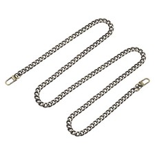 Iron Flat Chain Strap, 47" Handbag Chains Purse Straps DIY Replacement, Bronze
