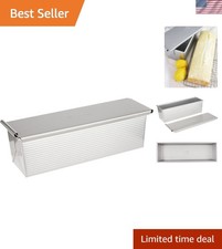 USA-Made Nonstick Pullman Loaf Pan with Cover, Ideal for Sandwich Bread, 13x4"