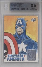 2016 Marvel Captain America 75th Anniversary 1/1 Helio Oliveira Auto Sketch b9t