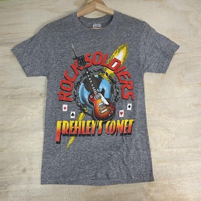 Vintage Frehley's Comet Shirt Mens Medium Gray Rock Soldiers Ace Is Back 80s