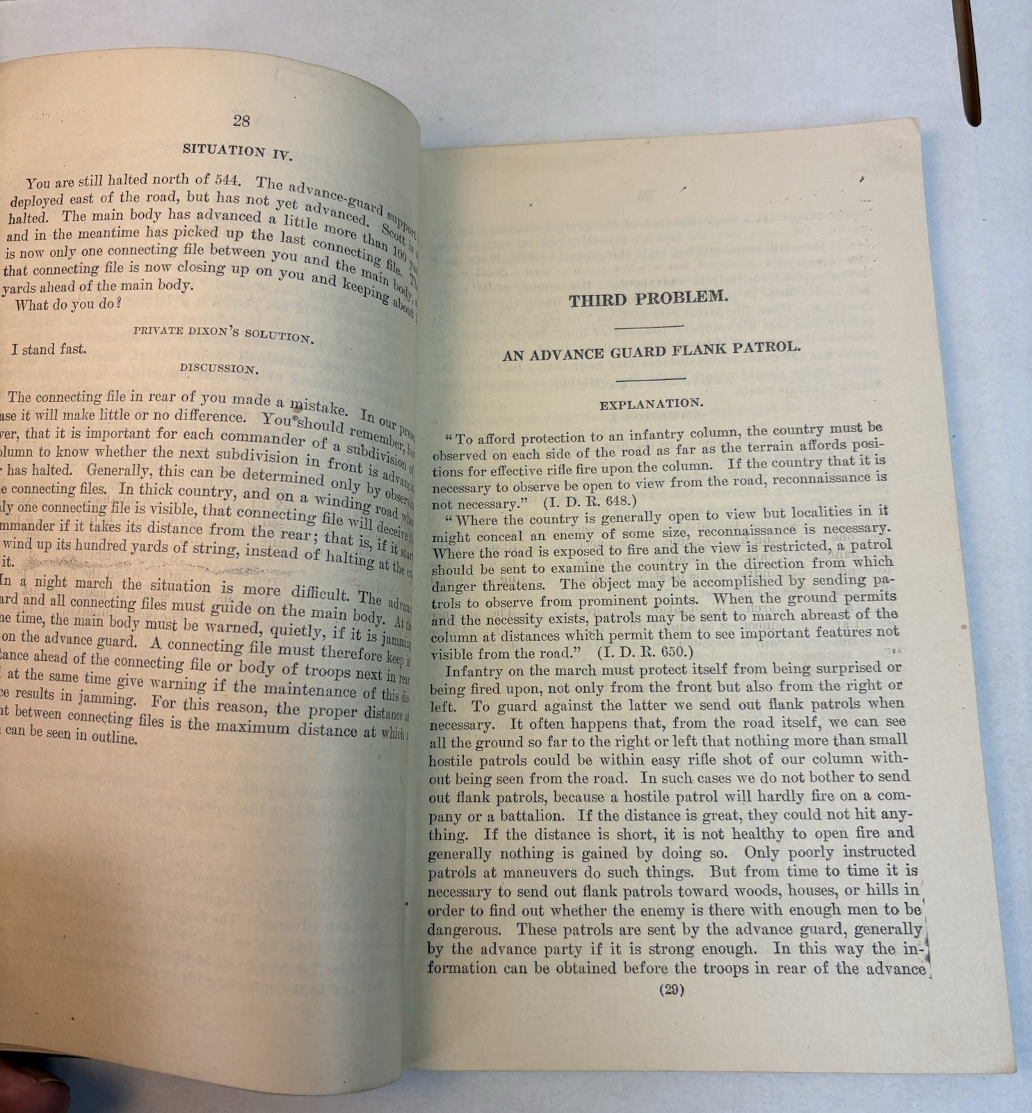 Original 1917 WWI “Small Problems For Infantry” By Capt Bjornstad, NAMED