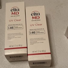 2Pack Elta MD UV Clear Broad Spectrum SPF 46 1.7oz/48g NEW Exp 10/2027