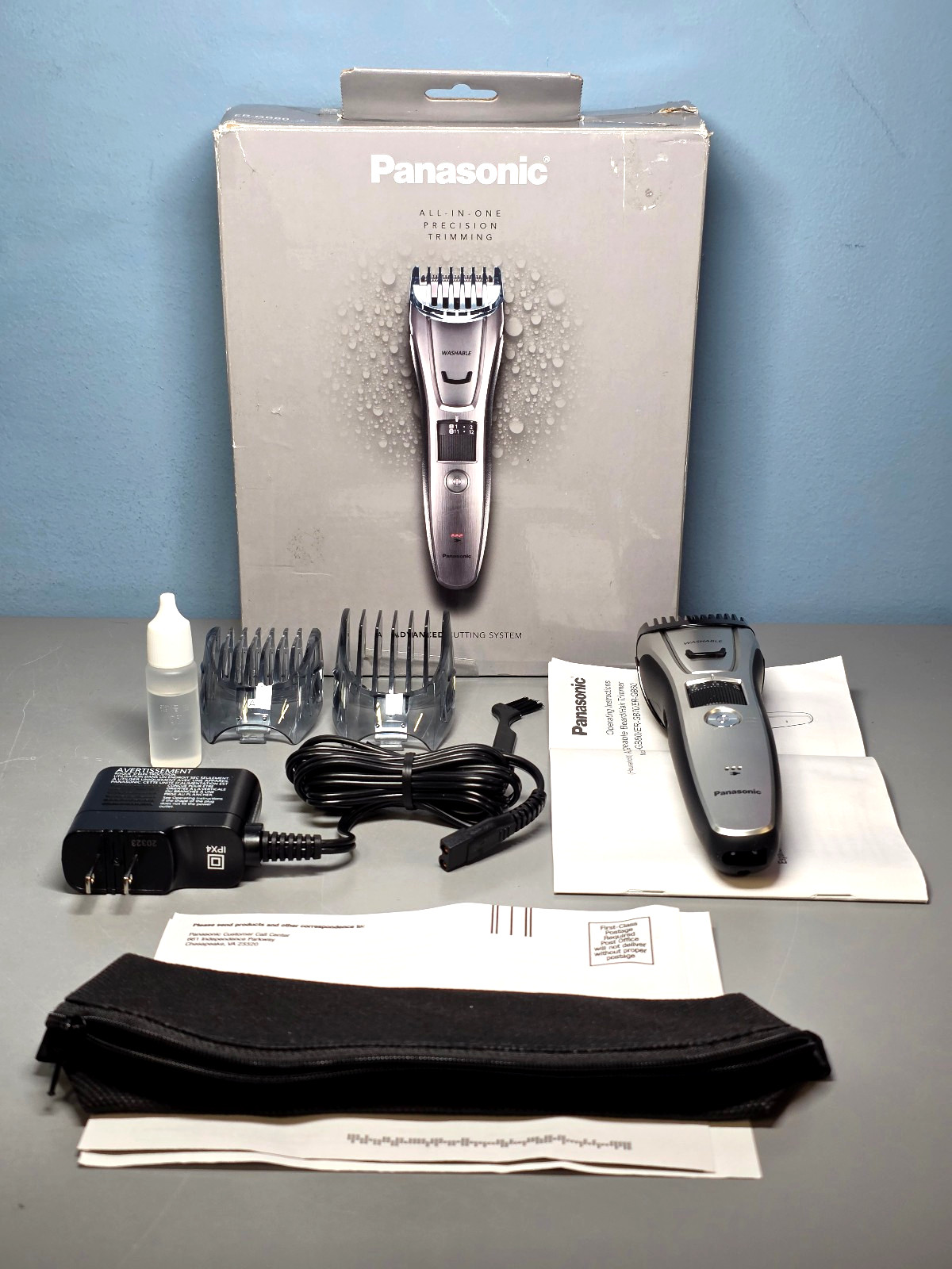 Panasonic ER-GB80 -S Rechargable Beard/Hair Trimmer w/ Three