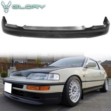 Fit 90-91 Honda Crx Si Only Cs Style Front Bumper Lip Spoiler Unpainted Black Pu